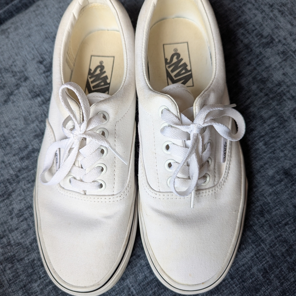 Vans White Canvas Sneakers